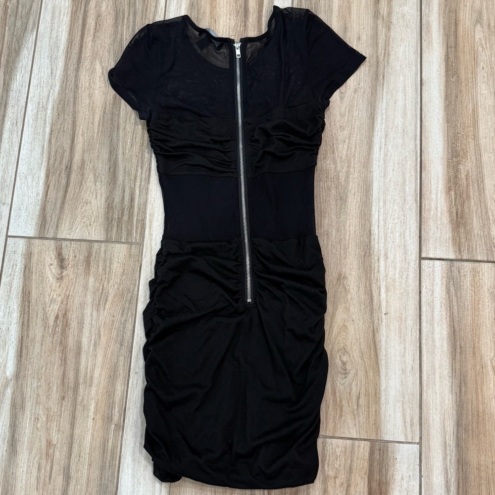 Stylestalker Black Ruched Mini Dress - Picture 2 of 5